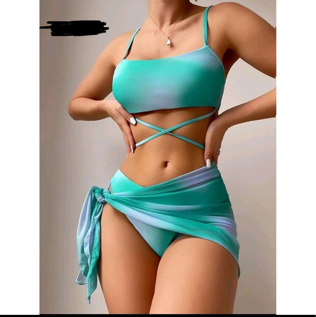 3 set bikini top wrap up swinsuit (Category: Bikinis & Swimsuits) located in Manila. Submitted by shop75only (Listing ID 1310350394, Image 1). Description: Used once only Actual photo posted.