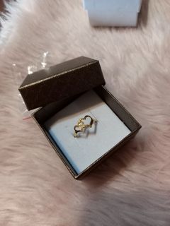 18k saudi gold super lightweight ring infinity heart size8