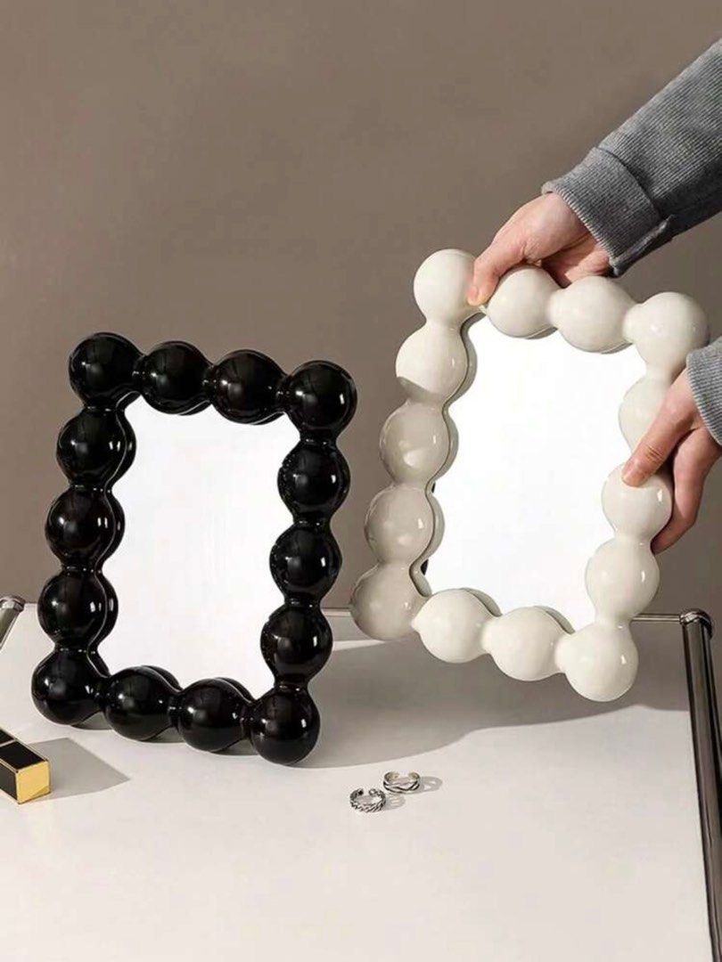 1pc Nordic Style Creative Ceramic Wave Mirror Home Tabletop (Category: Mirrors) located in Quezon City. Submitted by hellopucca (Listing ID 1310506664, Image 1). Description: .