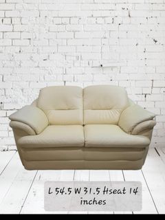 2 Seater Leather Sofa Couch Loveseat