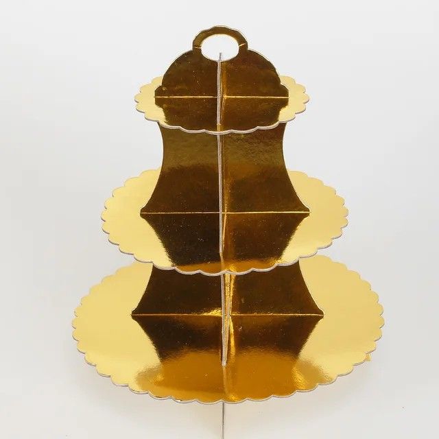 3 Layer Cupcake Stand Hard Cardboard Gold Silver (Category: Other Kitchenware & Tableware) located in Manila. Submitted by zen_kassandra (Listing ID 1310518829, Image 3). Description: .