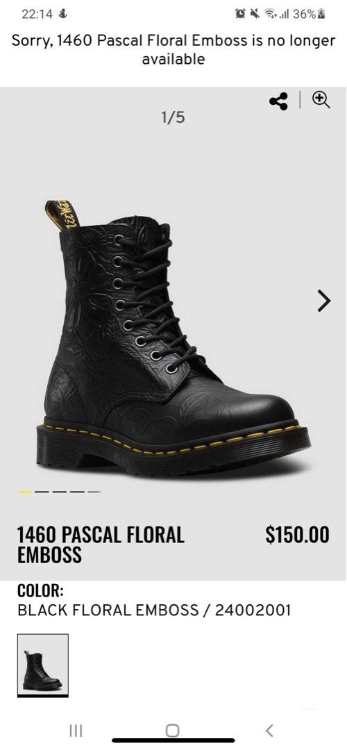 1460 pascal floral emboss discount
