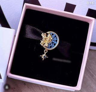 - PANDORA Disney Mickey & Minnie Crescent Blue  Moon Charm-