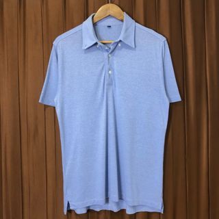 #A657 Muji Pique Polo Shirt (Blue)