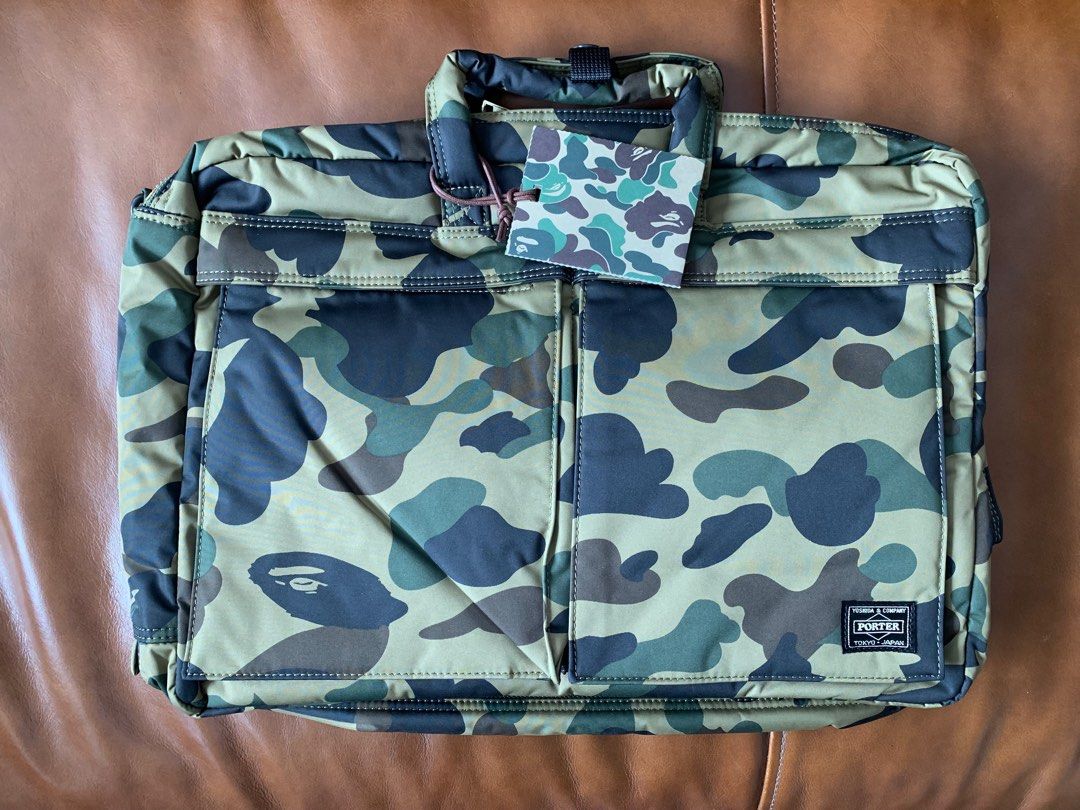 A Bathing Ape x Porter 迷彩3 Way Briefcase, 男裝, 袋, 公事包