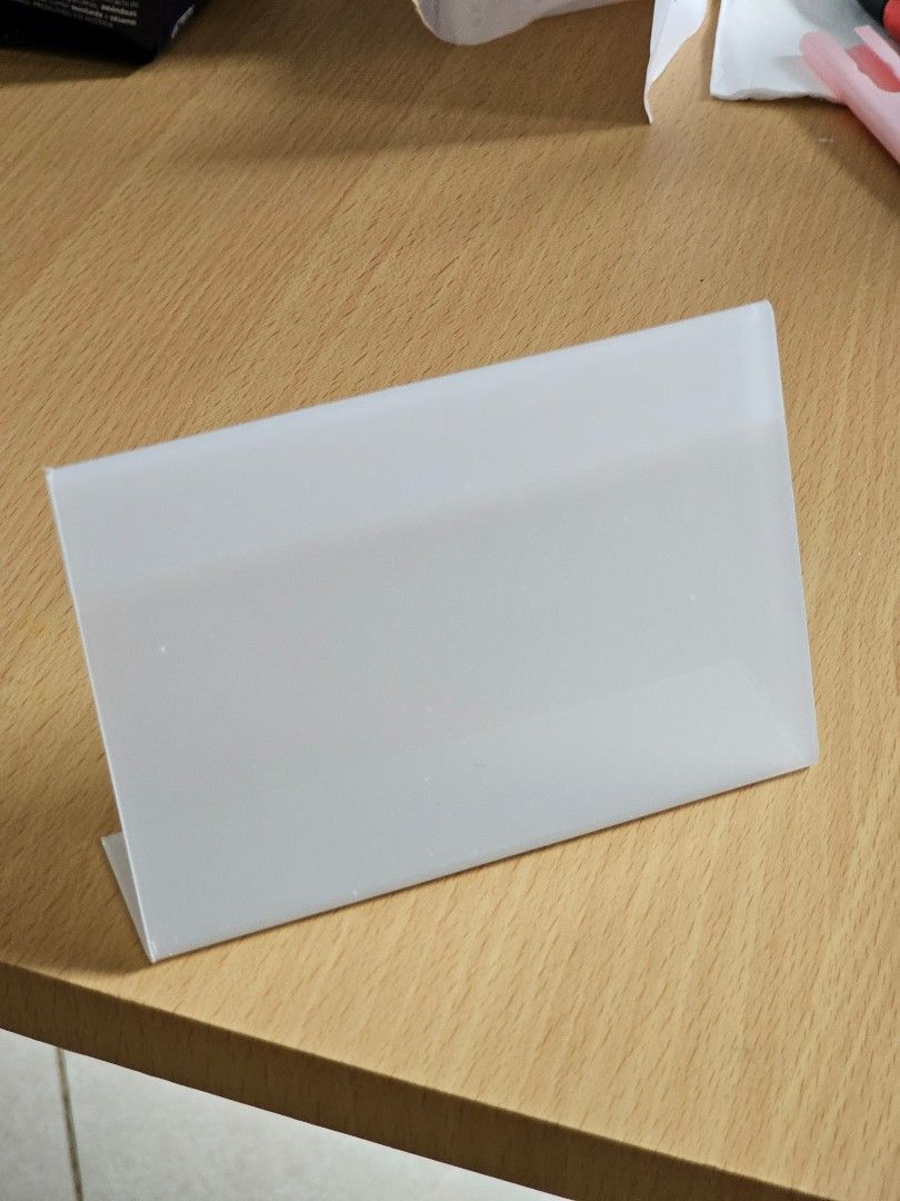 10 PCS Mini Clear Acrylic Sign Display Holder Horizontal Slanted L-Shape Acrylic Name Card Price - View #2