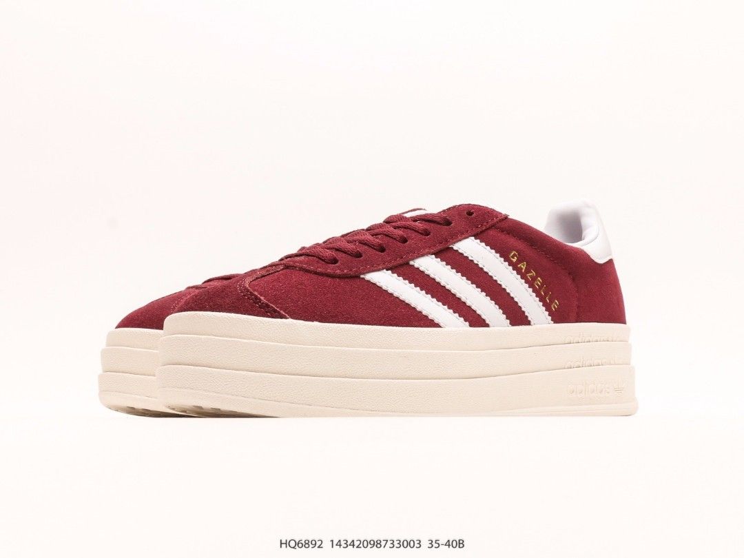 Adidas Gazelle Bold Shadow Red Height increasing shoes US 5 US 8