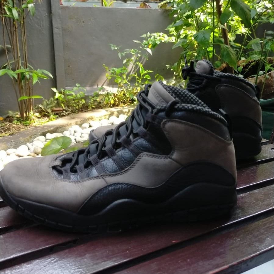 Air Jordan 10 Shadow, Fesyen Pria, Sepatu Sneakers di Carousell