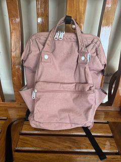 Anello Japan Style Lotte Leisure Travel Canvas Backpack - Nude Pink