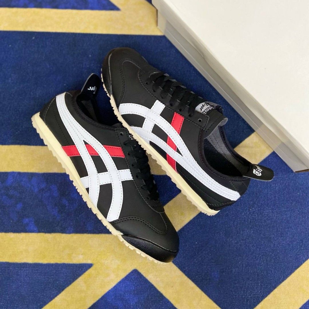 Asics onitsuka tiger black white red saiz 41 45 Men s Fashion Footwear Sneakers on Carousell