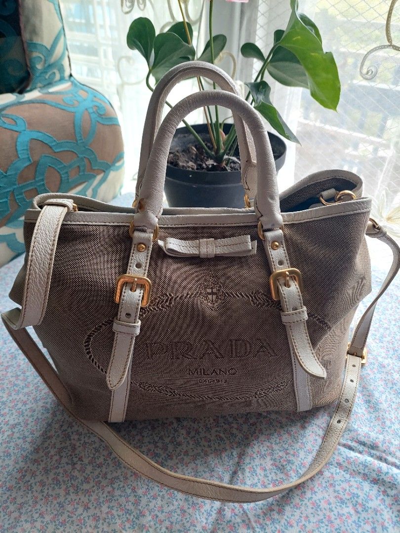 Auth prada 2 way (Category: Luxury Bags & Wallets) located in Santa Maria. Submitted by mikavillaflor4 (Listing ID 1310566940, Image 1). Description: in excellent used condition details posted no major issue/ flaws ukay source.