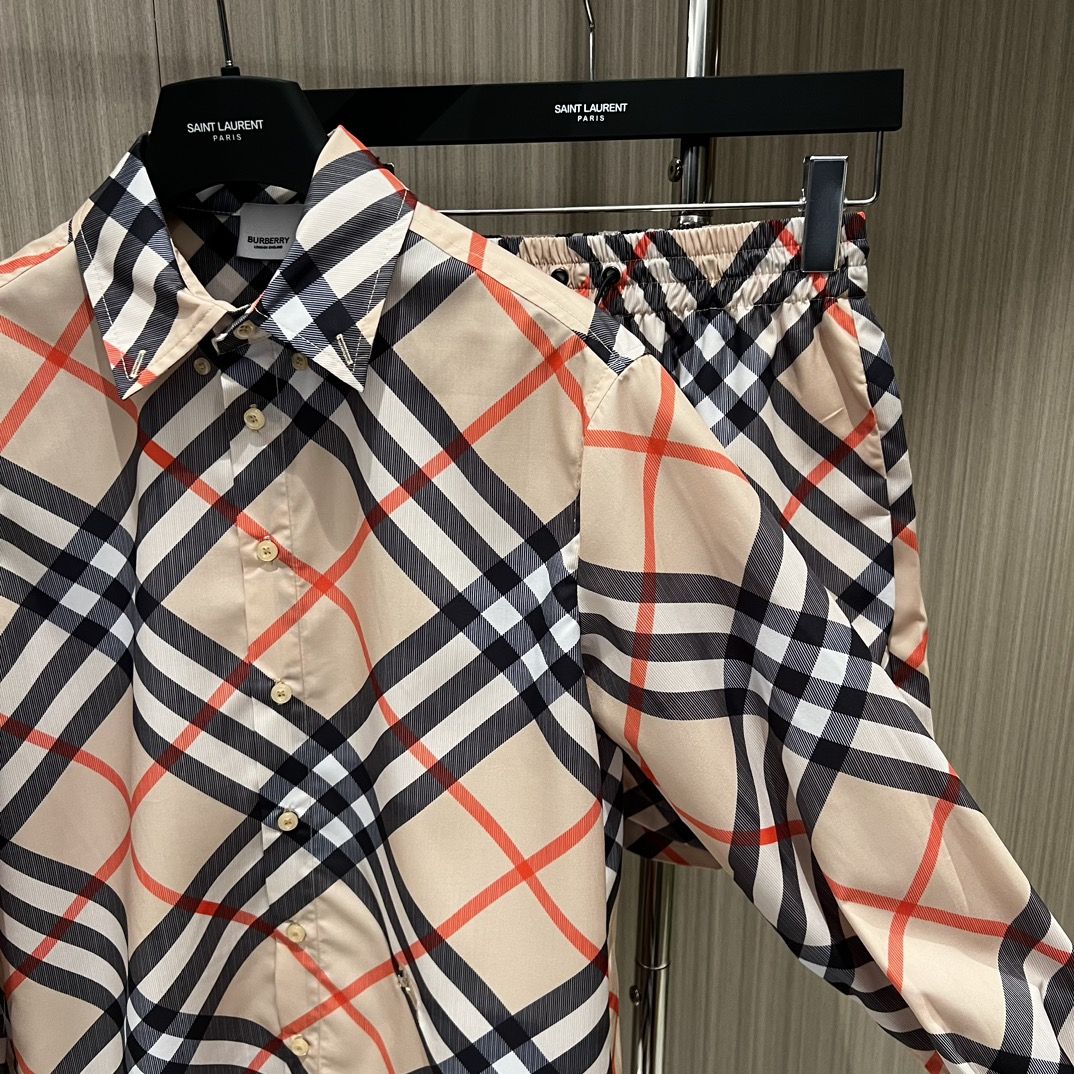 Burberry check suit clearance