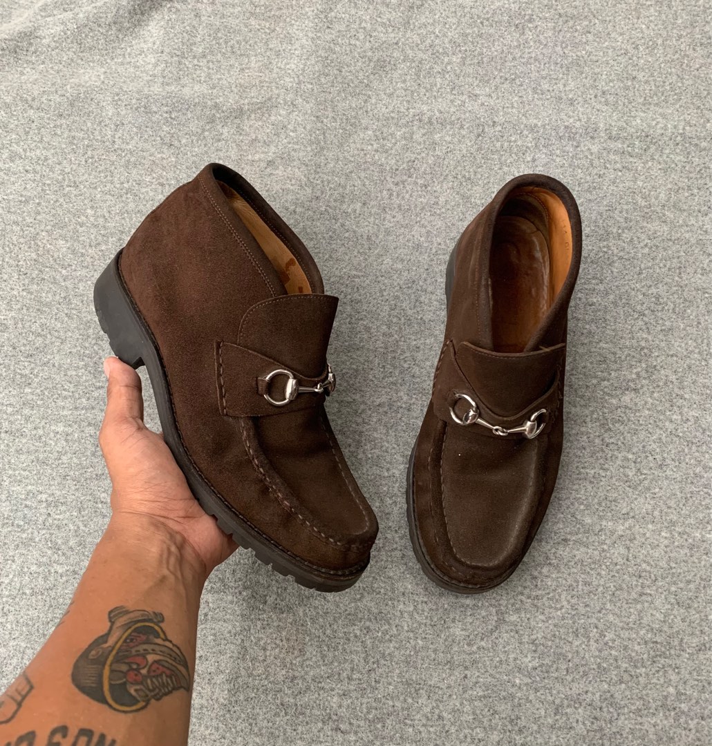 Gucci boots suede hotsell