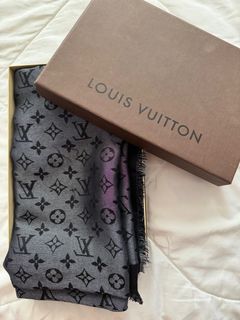Authentic LV Shawl in Black & Gray