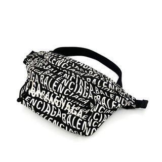 Balenciaga patterned wave logo body bag belt bag
