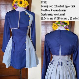 Blue mix ash blue cosplay/lolita dress