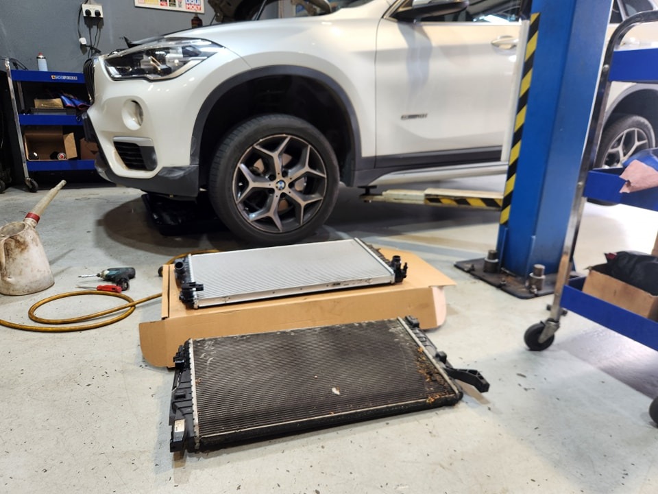 BMW F48 X1 Change OEM Radiator, BMW Original Coolant Flush, ATE Brake ...