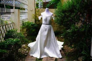 2-Way Minimalist Bridal Gown by JMC Embroidery Gowns and Barong