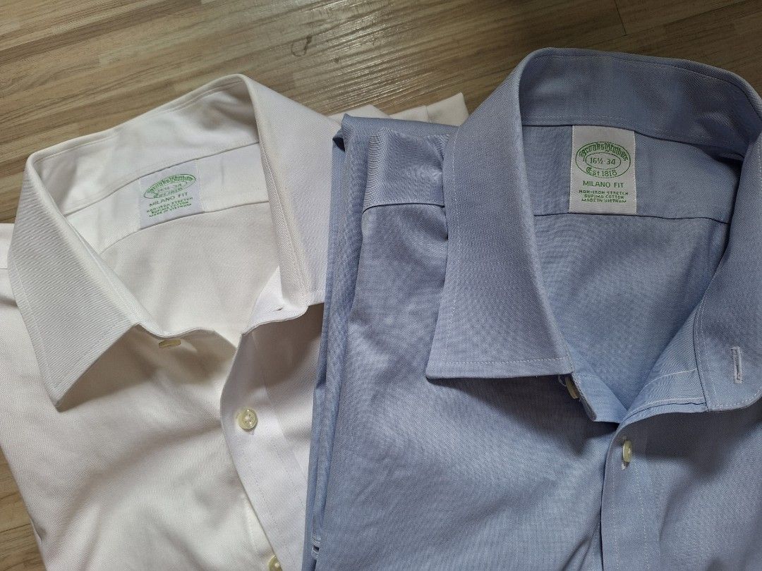 slim fit dress slacks BROOKS BROTHERS || Non-Iron Button-Down Shirt main image 0