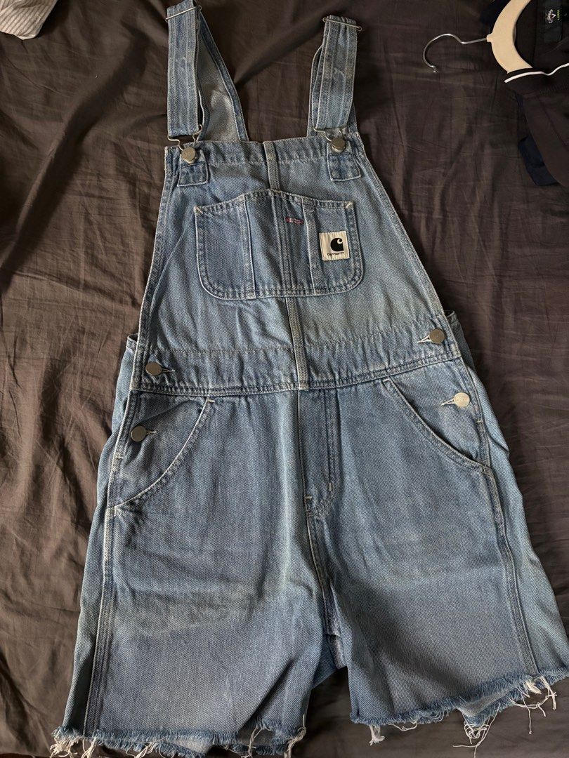 CARHARTT WIP Denim Dungaree (Category: Other Bottoms) located in Baguio. Submitted by a.eoro (Listing ID 1310537969, Image 2). Description: Carhartt Wip denim dungaree/overalls •Pre-loved •Used only twice • Original price around SAR 600 •Condition: 10/10 •Dimes to be updated •Adjustable straps MOP: Gcash/UnionBank shipping via J&T .
