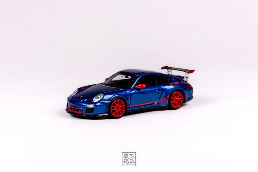 Car's Lounge 1/64 Porsche 911 (997.2) GT3 RS Aqua Blue Metallic