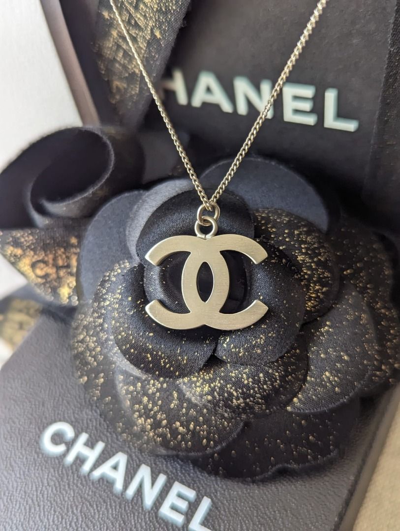 Chanel CC 09P logo classic square crystal necklace in SHW box receipt Women s Fashion Jewelry Organisers Necklaces on Carousell