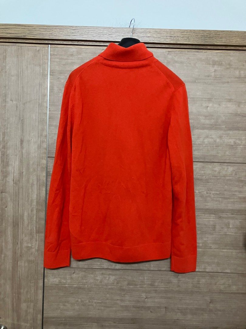 COS orange turtleneck wool knit top