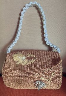 Custom fish and beadworks flap bag