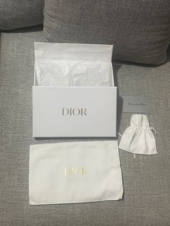Dior wallet accessory box with dustbag and pouch