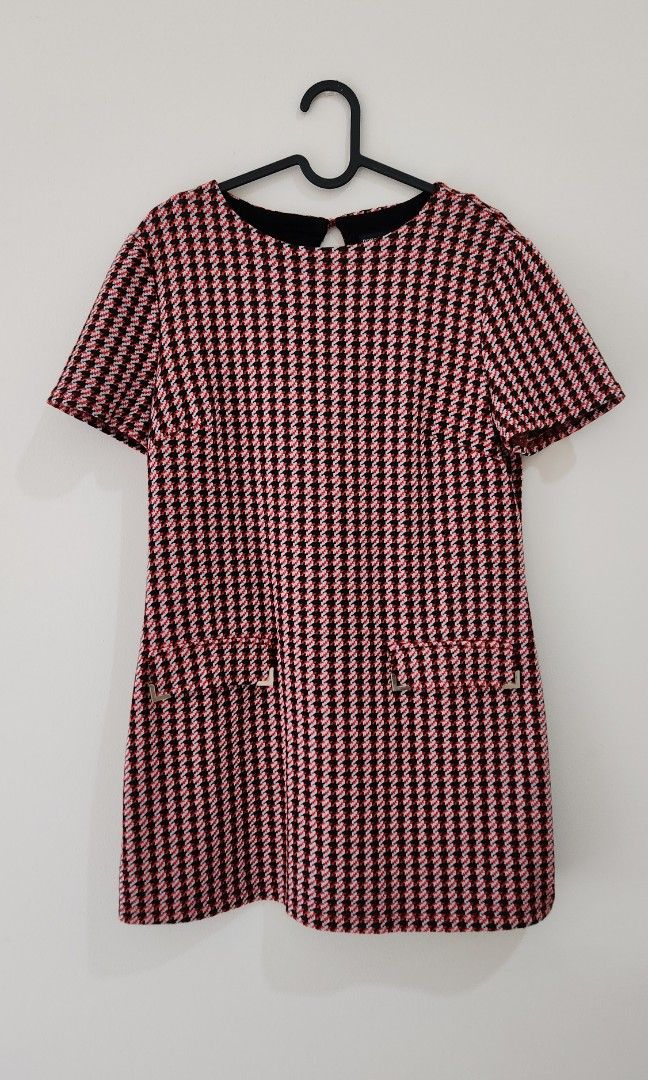 Dorothy Perkins mini red tweed dress