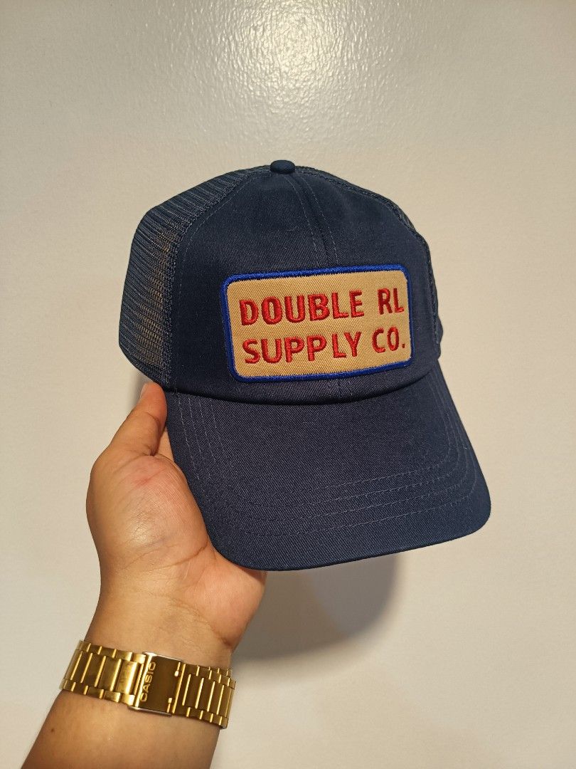 DOUBLE RL SUPPLY CO. GARMENT DYED TWILL TRUCKER CAP Men s Fashion Watches Accessories Caps Hats on Carousell