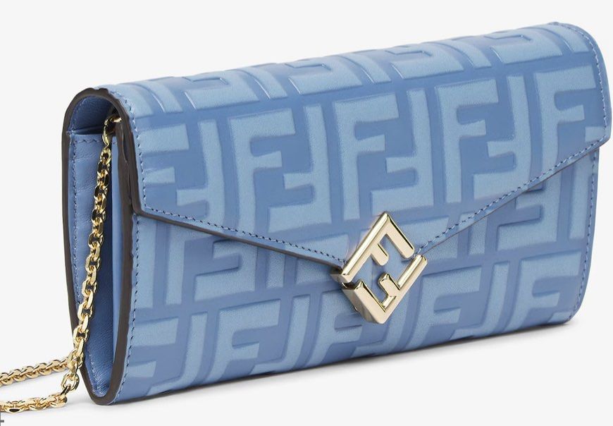 FENDI diamonds leather blue continental wallet on chain (Category: Purses & Pouches) located in Makati City. Submitted by scarwee (Listing ID 1310457979, Image 2). Description: Comes with the dustbag, box, and paperbag. .