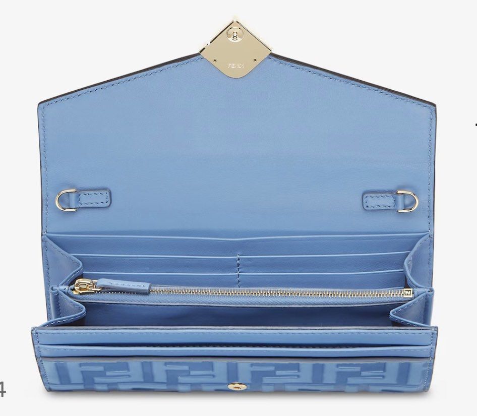 FENDI diamonds leather blue continental wallet on chain (Category: Purses & Pouches) located in Makati City. Submitted by scarwee (Listing ID 1310457979, Image 3). Description: Comes with the dustbag, box, and paperbag. .