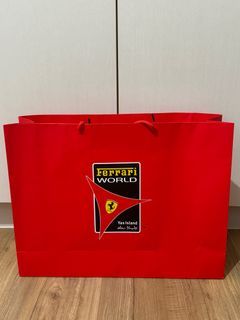 Ferrari World Abu Dhabi Red Paper Bag