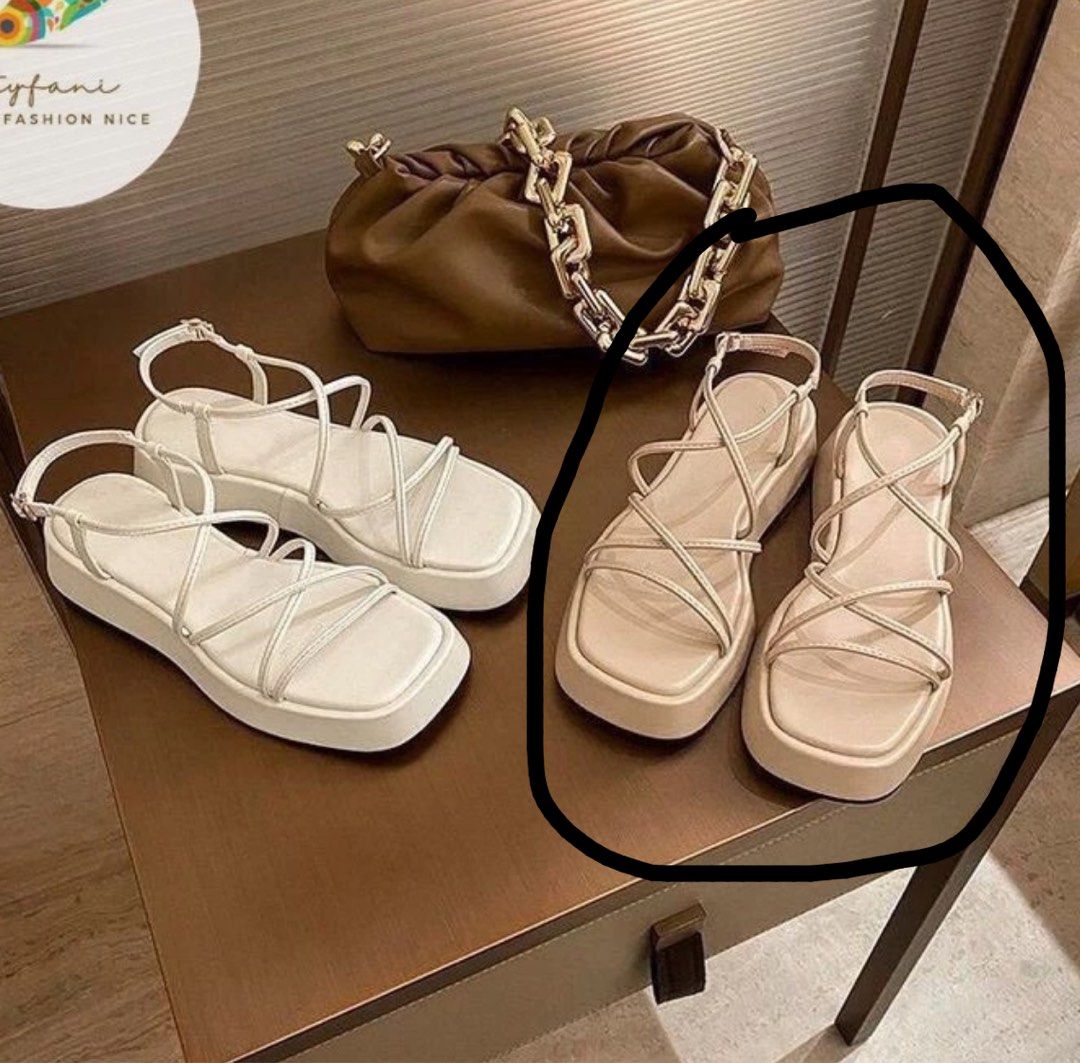 fine strap wedge sandals with thin strap