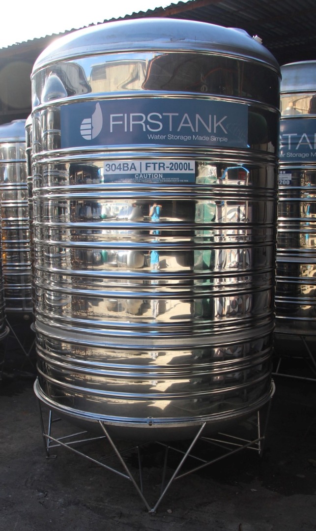 Firstank 2000L Stainless Steel Water Storage Tank, Commercial ...