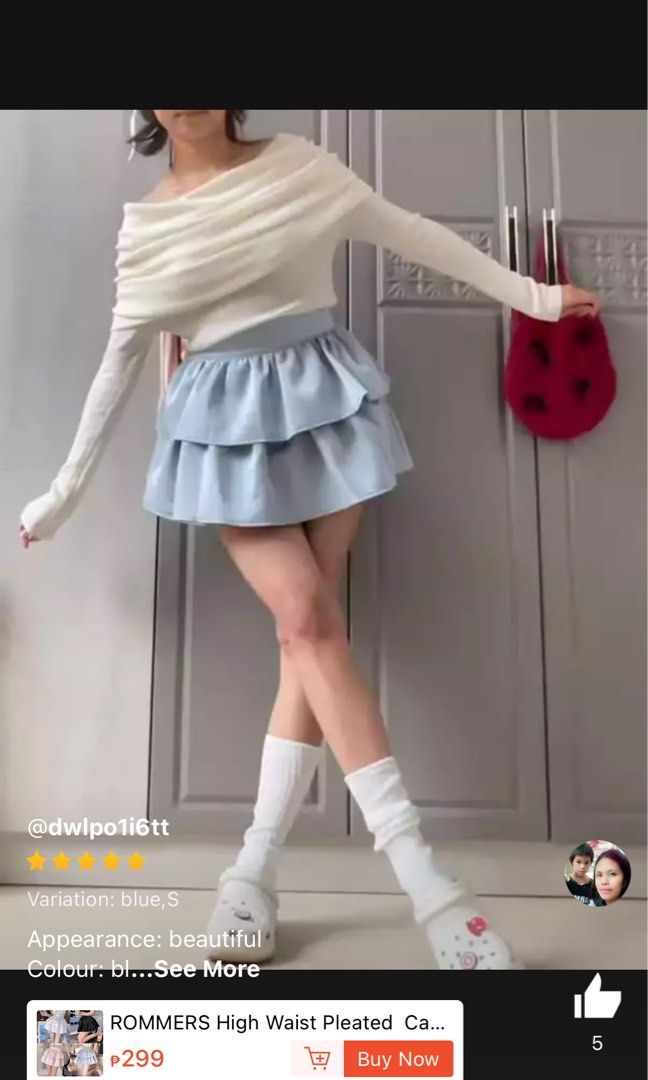 High waist pleated Skirt (Category: Skirts) located in Manila. Submitted by spctrm.mnl (Listing ID 1310555611, Image 2). Description: Small size fit to medium. .