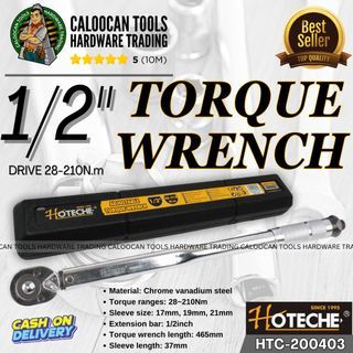 Hoteche Adjustable Torque Wrench 1/2" Drive 28-210N.m (HTC-200403)