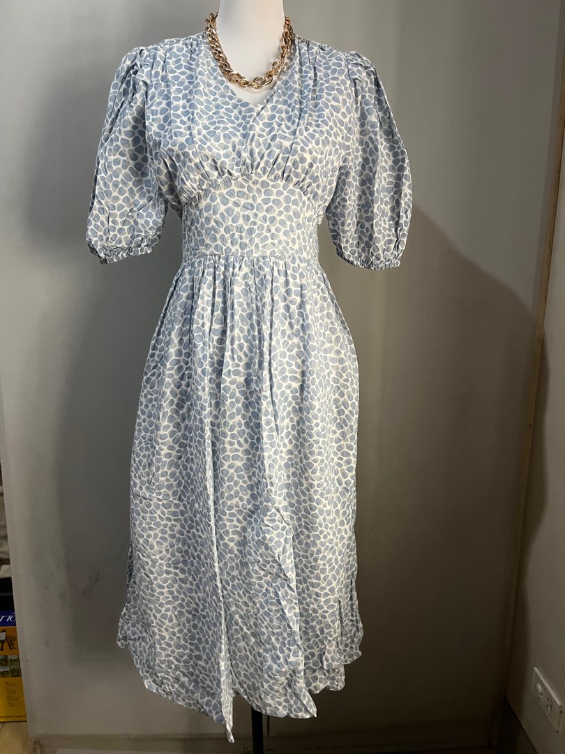 Dusty Blue Midi Dress