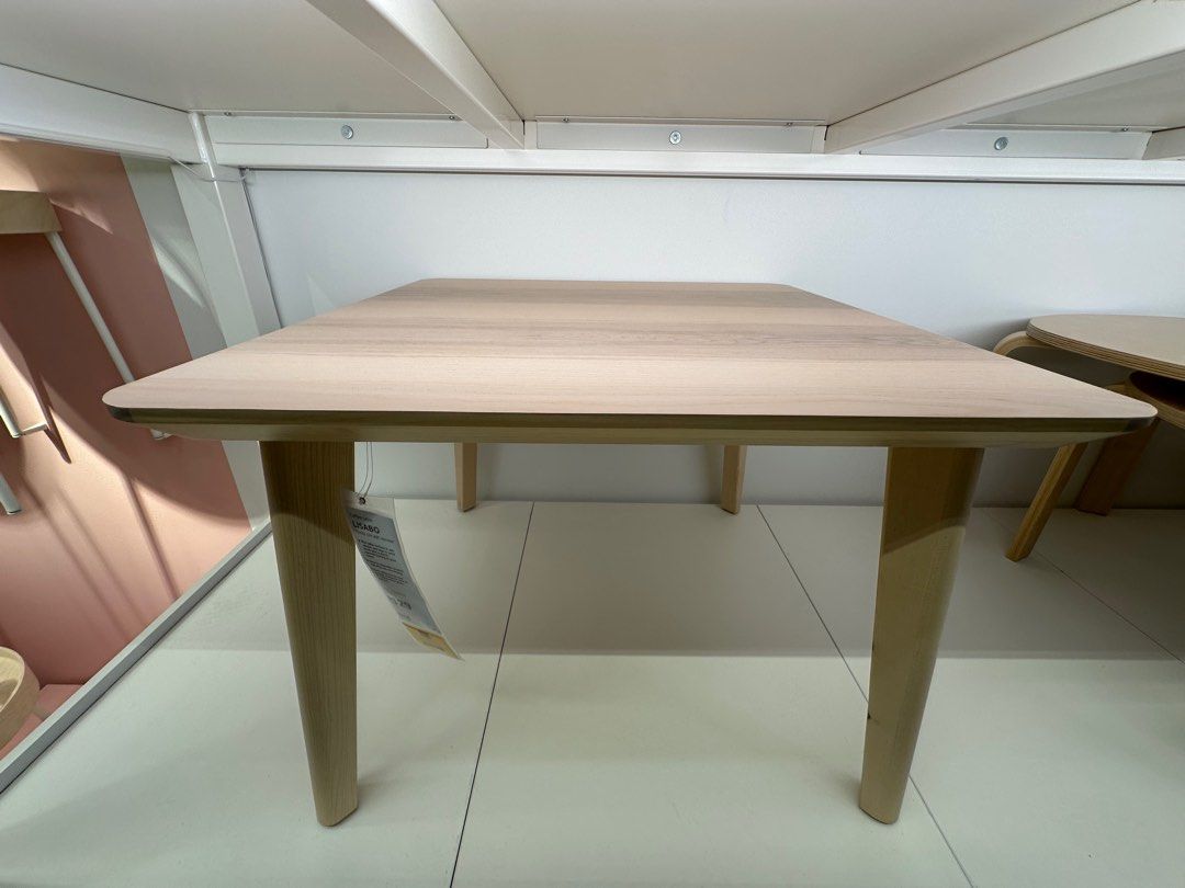 Ikea solid coffee table (Category: Tables & Sets) located in Singapore. Submitted by hillsong (Listing ID 1310491213, Image 2). Description: Used Coffee table Photos shown are for reference ONLY. LISABO 70x70 cm ash veneer Ikea selling $129 I am letting off $40 Self collect pls. .