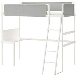 Ikea Vitval Loft Bed with desk top and mattress