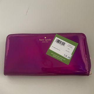 Kate Spade Purple Patent Long Wallet