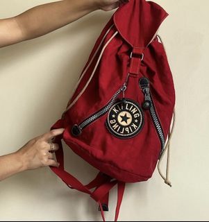 kipling vintage red backpack