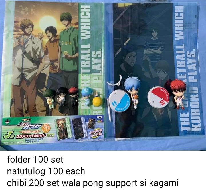 Kuroko no Basket Assorted Merch (Category: Designer & Blind Box Toys) located in Dolores. Submitted by boxnigojo (Listing ID 1310488315, Image 1). Description: Midorima na lang po available sa sleeping figs ❌️chibi set MOP:GCASH RCBC MOD: FLASH J&T.