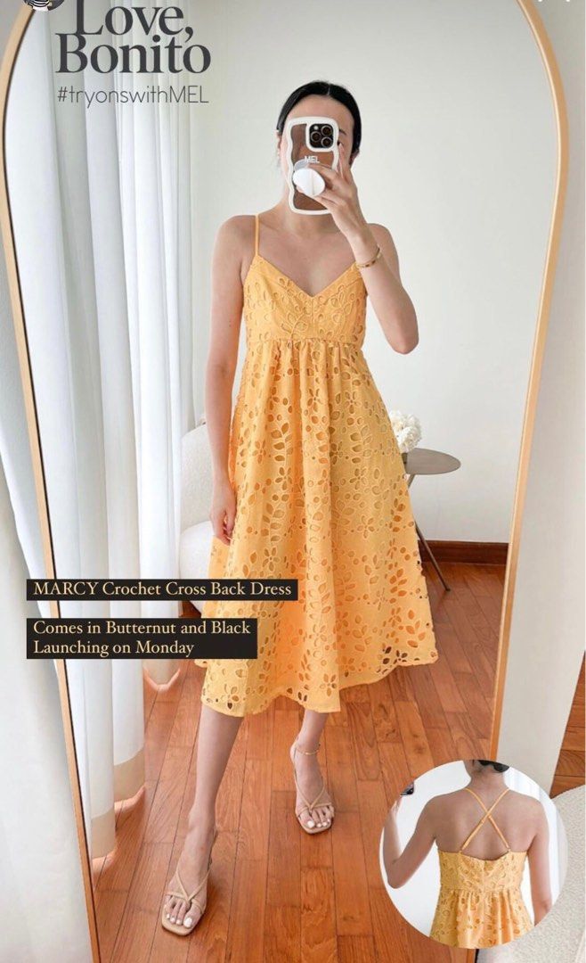 Crochet back dress top