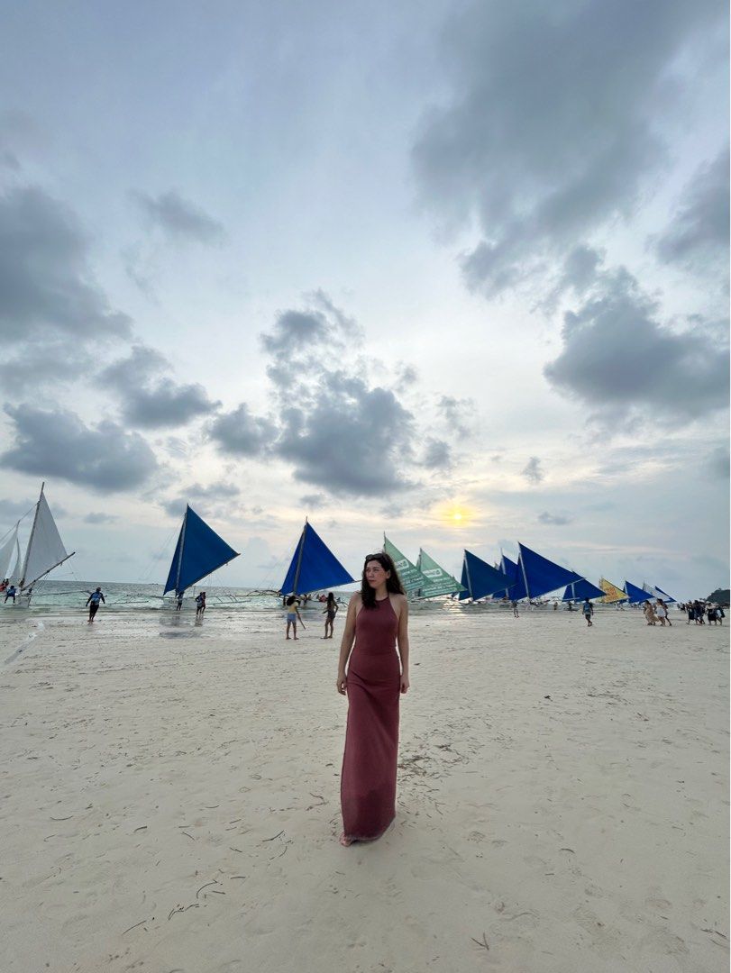 SHEIN LONG HALTER DRESS BACKLESS WITH SLIT (Category: Dresses) located in Pasay City. Submitted by fiore.ph (Listing ID 1310470105, Image 2). Description: Waffle long dress .