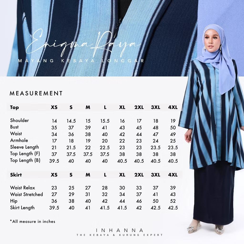 MAYANG KEBAYA INHANNA, Women's Fashion, Muslimah Fashion, Baju Kurung