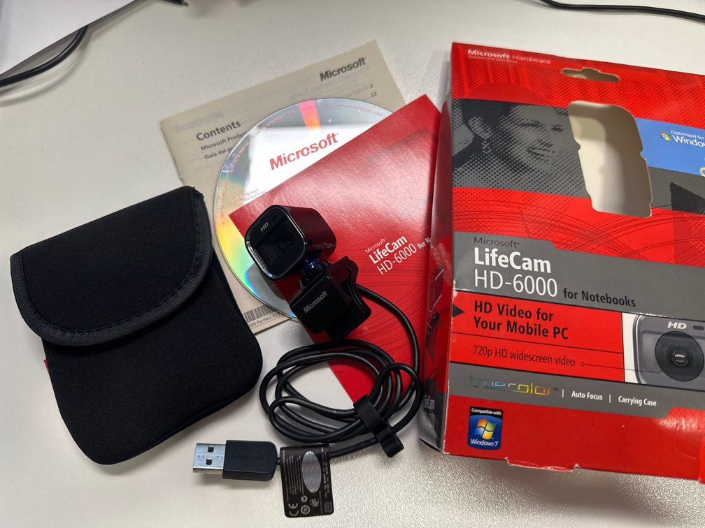 Microsoft HD-6000 webcam, 電腦＆科技, 電腦周邊及配件, 電腦周邊產品