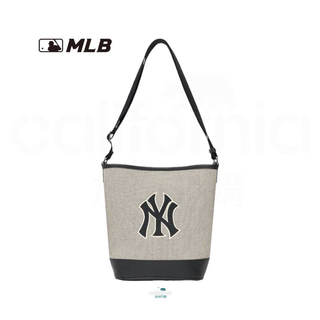 👜MLB 紐約洋基隊 帆布托特包/水桶包, 她的時尚, 包包、錢包, 肩背、側背包在旋轉拍賣