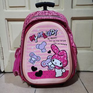 My Melody Pink Trolley Bag Kids Backpack Preloved